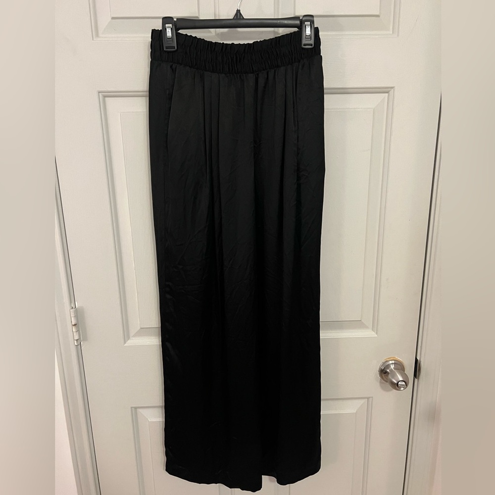 Wide Leg Black Vintage Pants size Medium